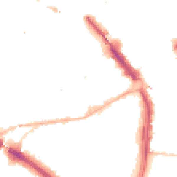 Night-time road noise heatmap for B1 1LA