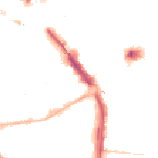 Night-time road noise heatmap for B1 1LN