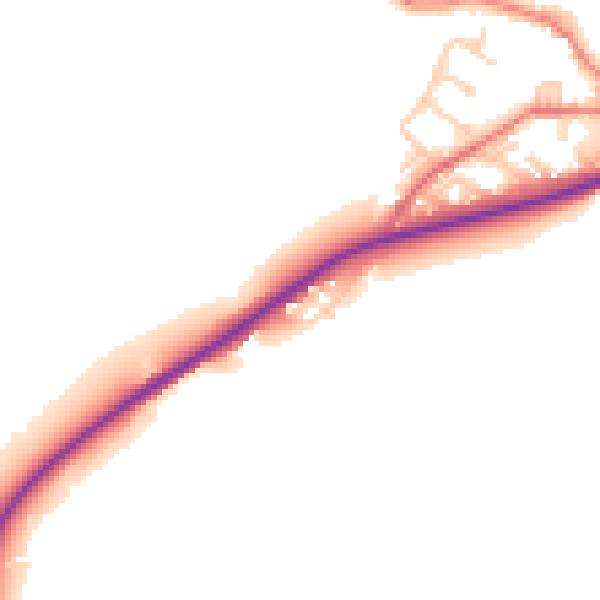 Daytime road noise heatmap for BB12 9BA