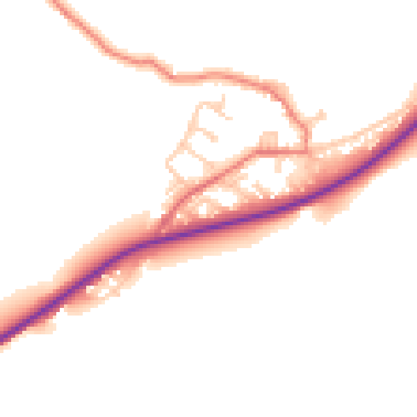 Daytime road noise heatmap for BB12 9BE