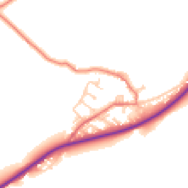 Daytime road noise heatmap for BB12 9DB