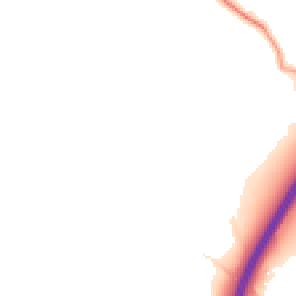 Night-time road noise heatmap for BB12 9DU