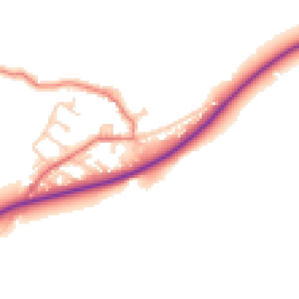 Daytime road noise heatmap for BB12 9HB