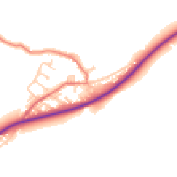 Daytime road noise heatmap for BB12 9HG