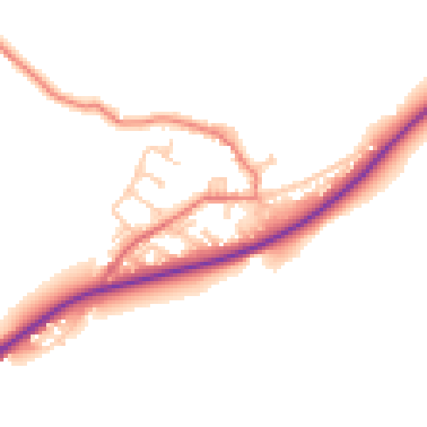 Daytime road noise heatmap for BB12 9HH