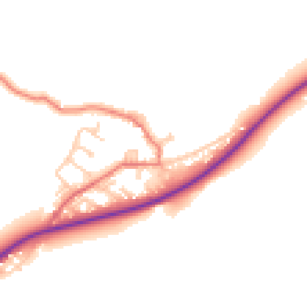 Daytime road noise heatmap for BB12 9HJ