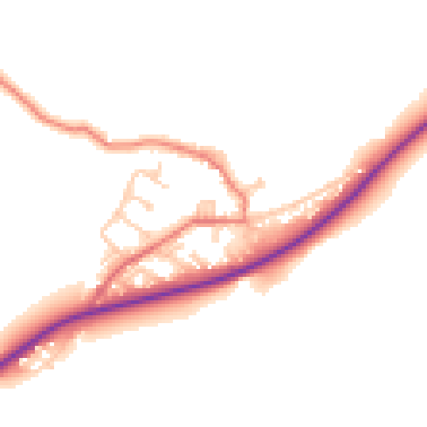 Daytime road noise heatmap for BB12 9HR
