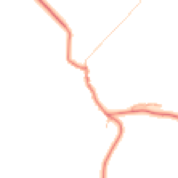 Daytime road noise heatmap for BB12 9JY