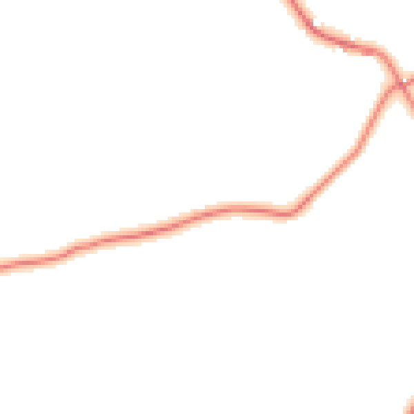 Daytime road noise heatmap for BB12 9LL