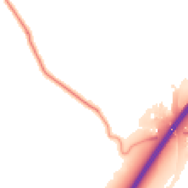 Night-time road noise heatmap for BB12 9NZ