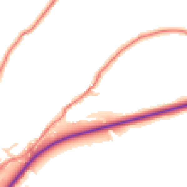 Daytime road noise heatmap for BB12 9QF