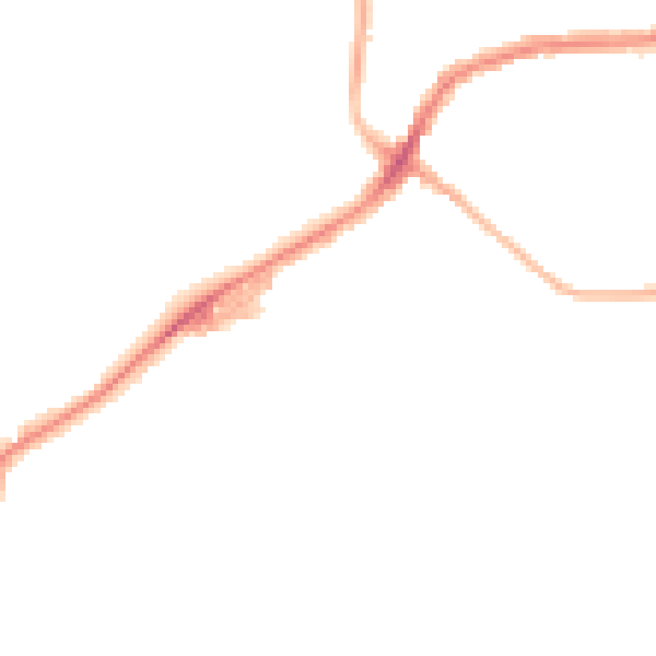 Night-time road noise heatmap for BB2 2TA