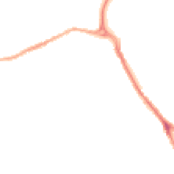 Night-time road noise heatmap for BB2 4FP