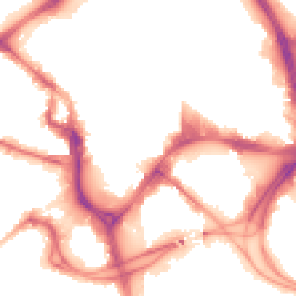 Night-time road noise heatmap for BD1 1JB