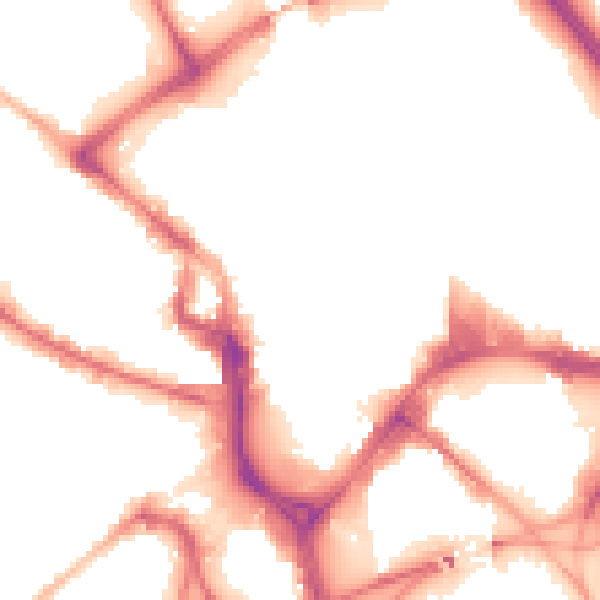 Night-time road noise heatmap for BD1 1PZ