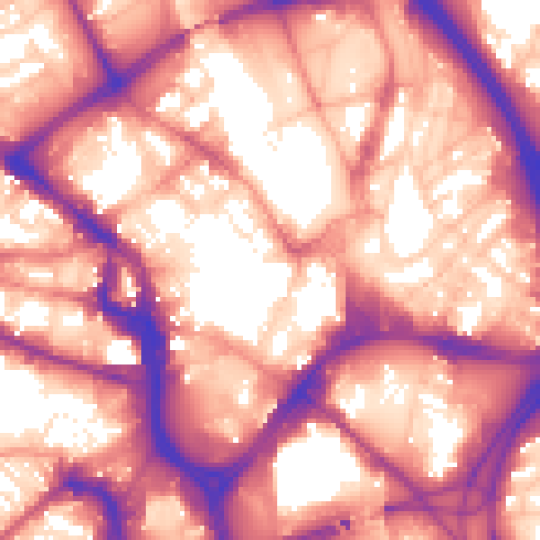Daytime road noise heatmap for BD1 1QD
