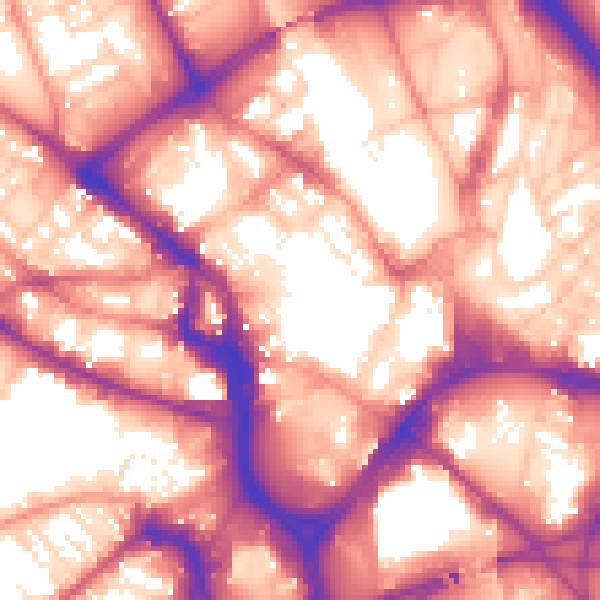 Daytime road noise heatmap for BD1 1QT