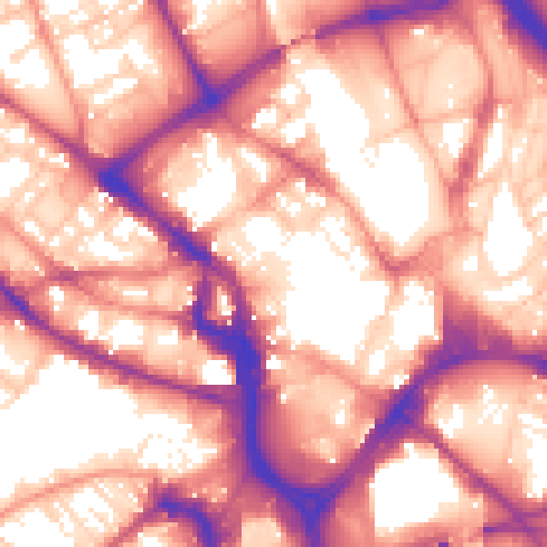 Daytime road noise heatmap for BD1 1QU