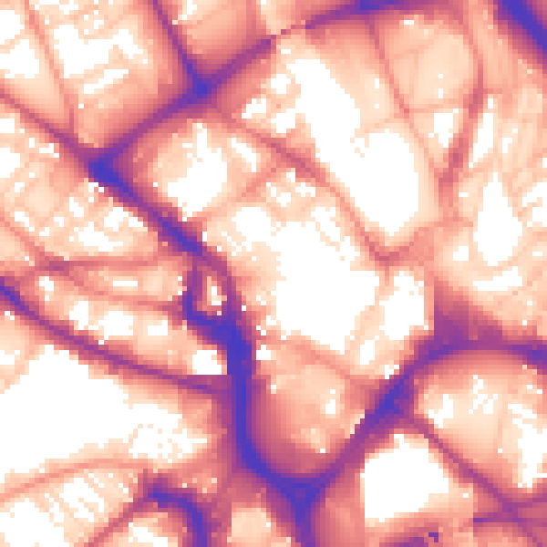 Daytime road noise heatmap for BD1 1QY