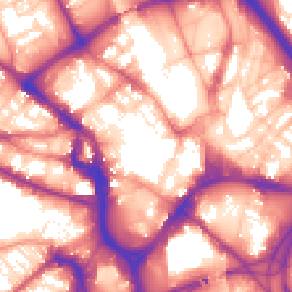 Daytime road noise heatmap for BD1 1RA