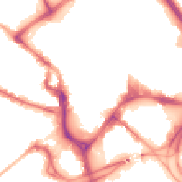 Night-time road noise heatmap for BD1 1RJ