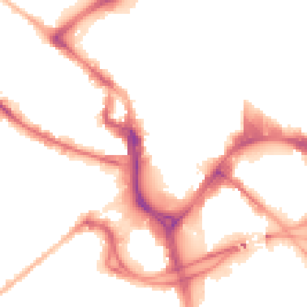 Night-time road noise heatmap for BD1 1SD
