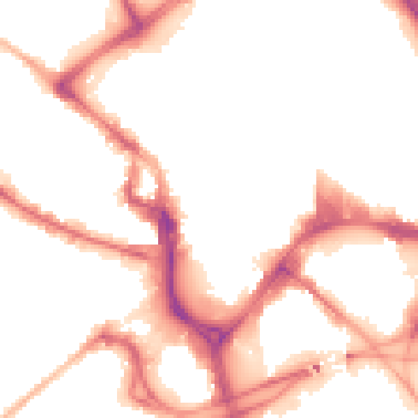 Night-time road noise heatmap for BD1 1SQ