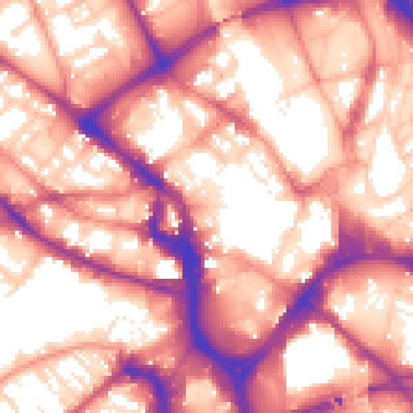Daytime road noise heatmap for BD1 1TF
