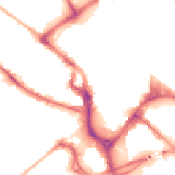 Night-time road noise heatmap for BD1 1TH