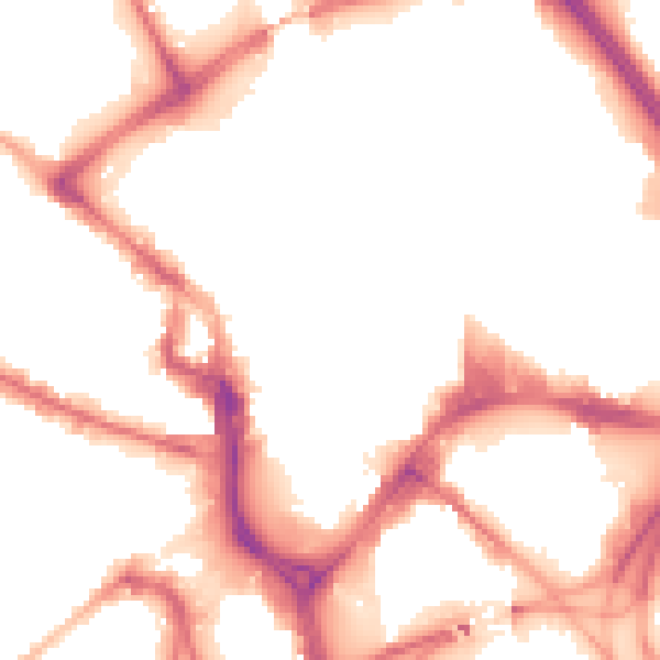 Night-time road noise heatmap for BD1 1UG