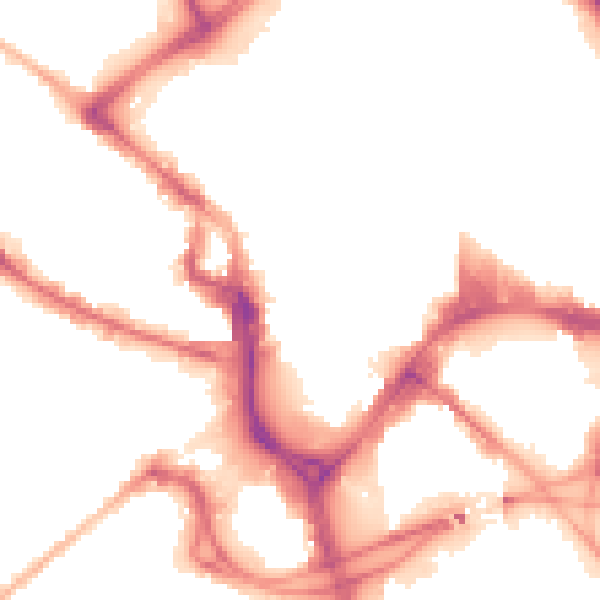 Night-time road noise heatmap for BD1 2AA