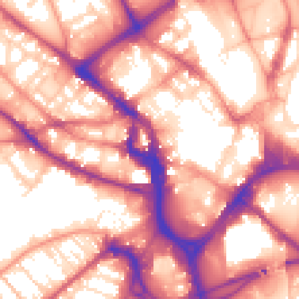 Daytime road noise heatmap for BD1 2AD