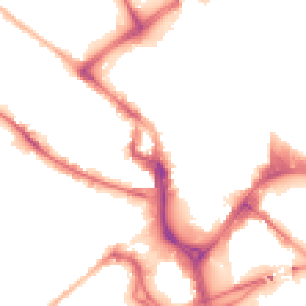 Night-time road noise heatmap for BD1 2AD