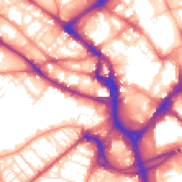 Daytime road noise heatmap for BD1 2AG