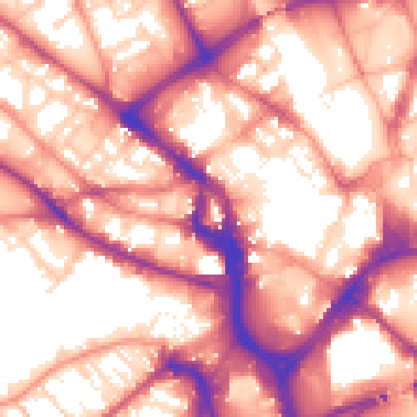 Daytime road noise heatmap for BD1 2AJ
