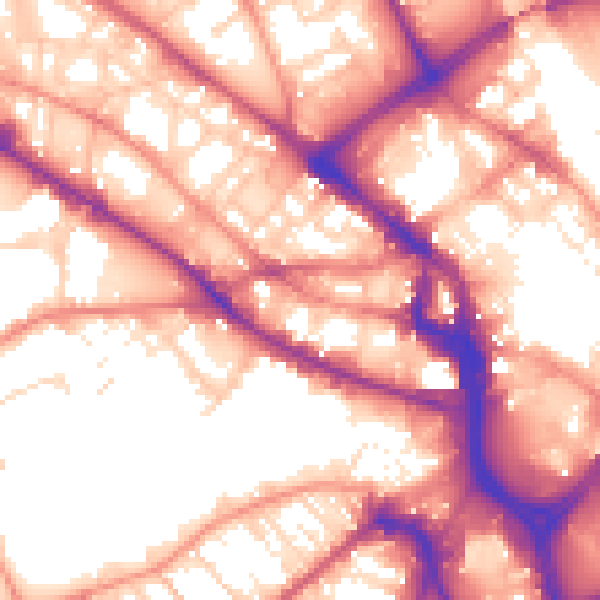 Daytime road noise heatmap for BD1 2AN