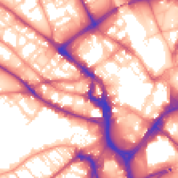 Daytime road noise heatmap for BD1 2AW