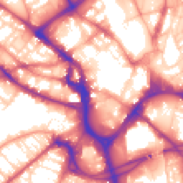 Daytime road noise heatmap for BD1 2AX
