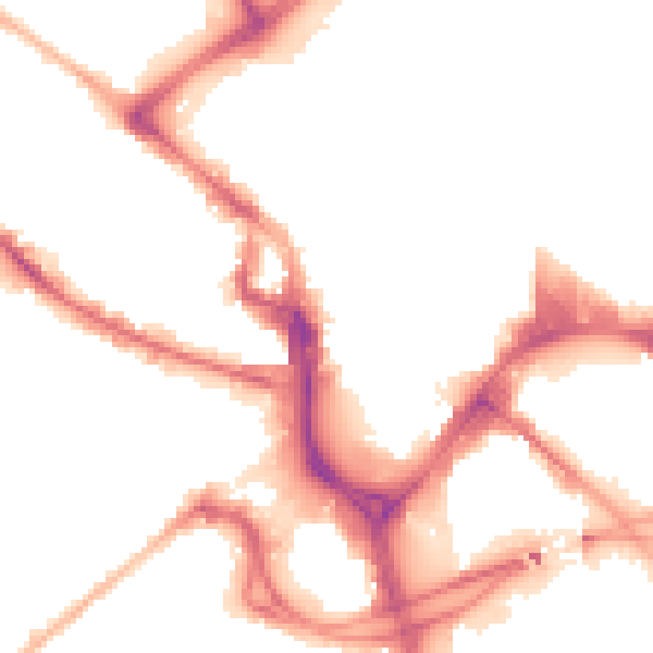 Night-time road noise heatmap for BD1 2AX