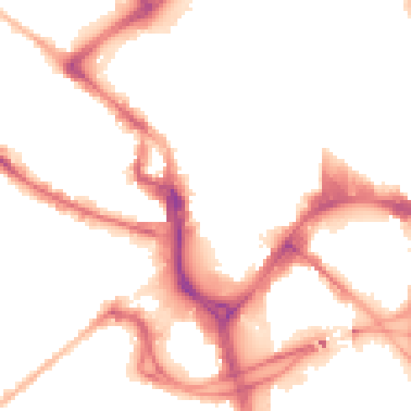 Night-time road noise heatmap for BD1 2AY