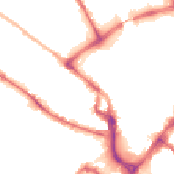 Night-time road noise heatmap for BD1 2BA