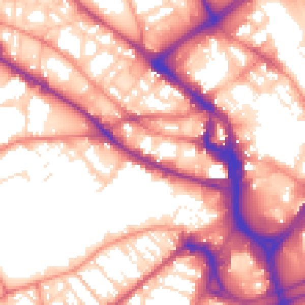 Daytime road noise heatmap for BD1 2DX