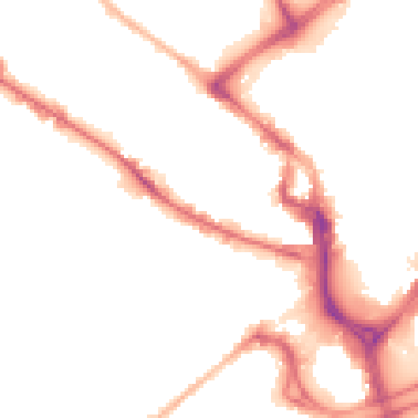 Night-time road noise heatmap for BD1 2DX