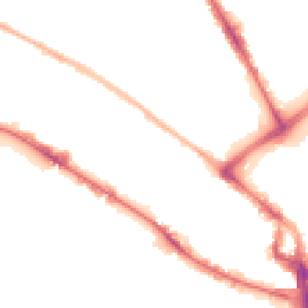 Night-time road noise heatmap for BD1 2LJ