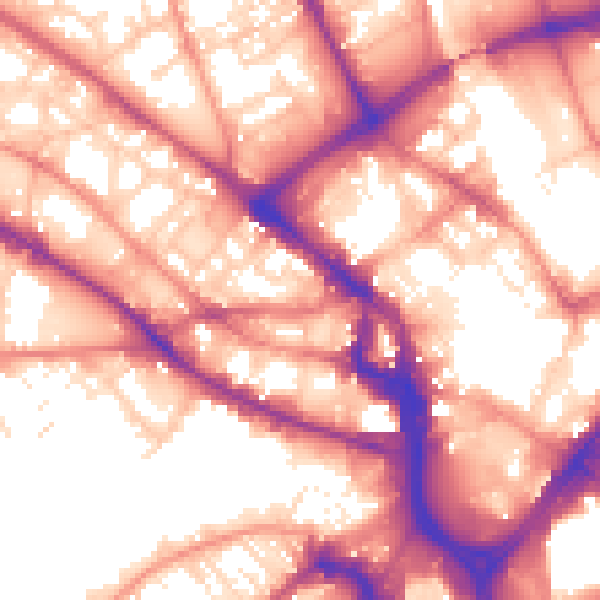 Daytime road noise heatmap for BD1 2PW