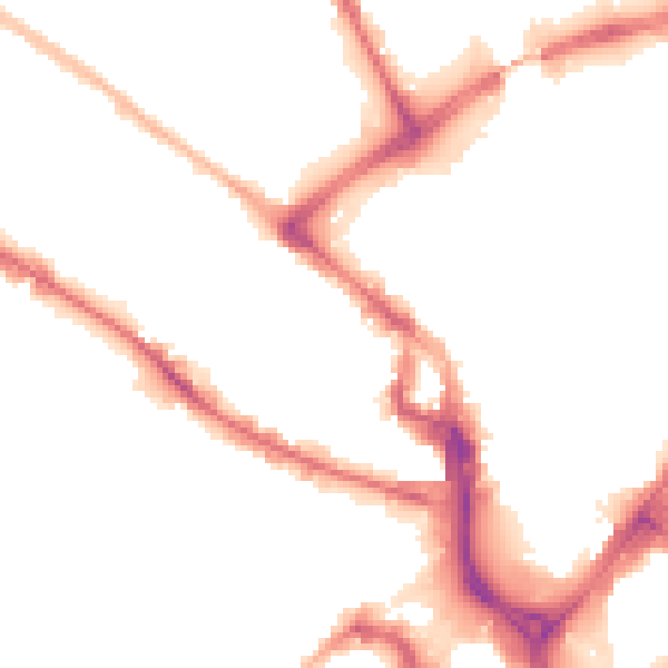 Night-time road noise heatmap for BD1 2PW