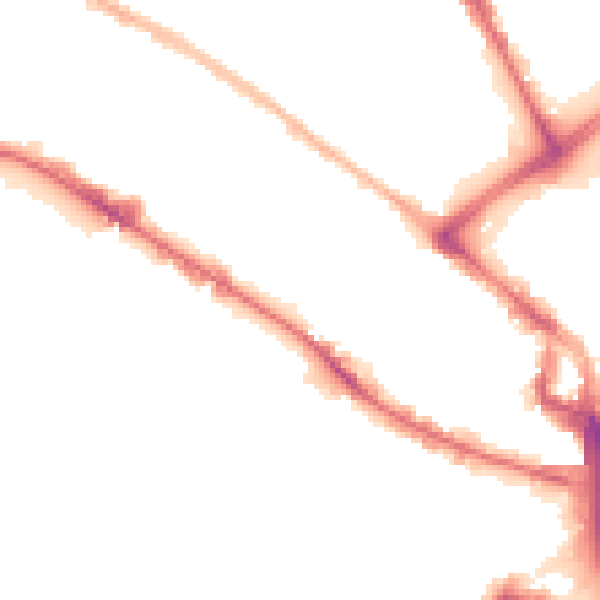 Night-time road noise heatmap for BD1 2RF