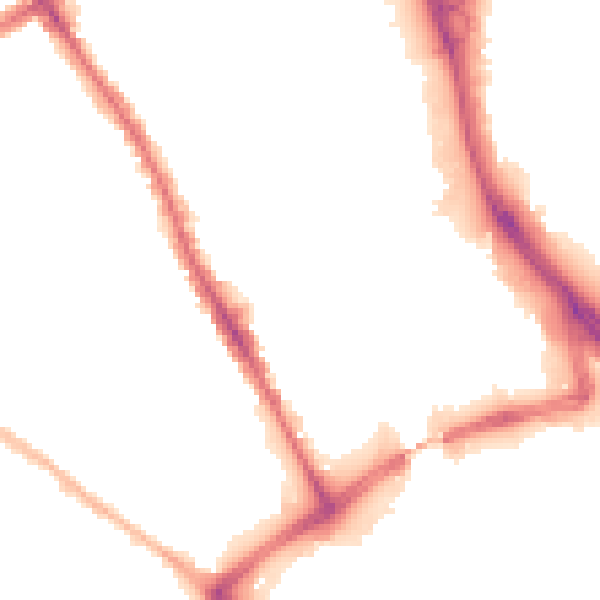 Night-time road noise heatmap for BD1 3BZ