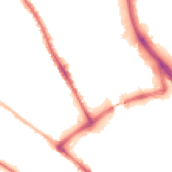 Night-time road noise heatmap for BD1 3ED