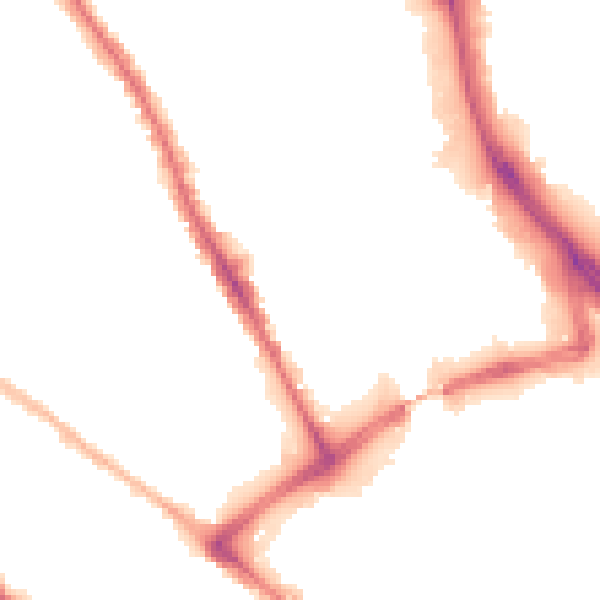 Night-time road noise heatmap for BD1 3EJ